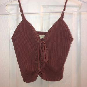 Burgundy crop top